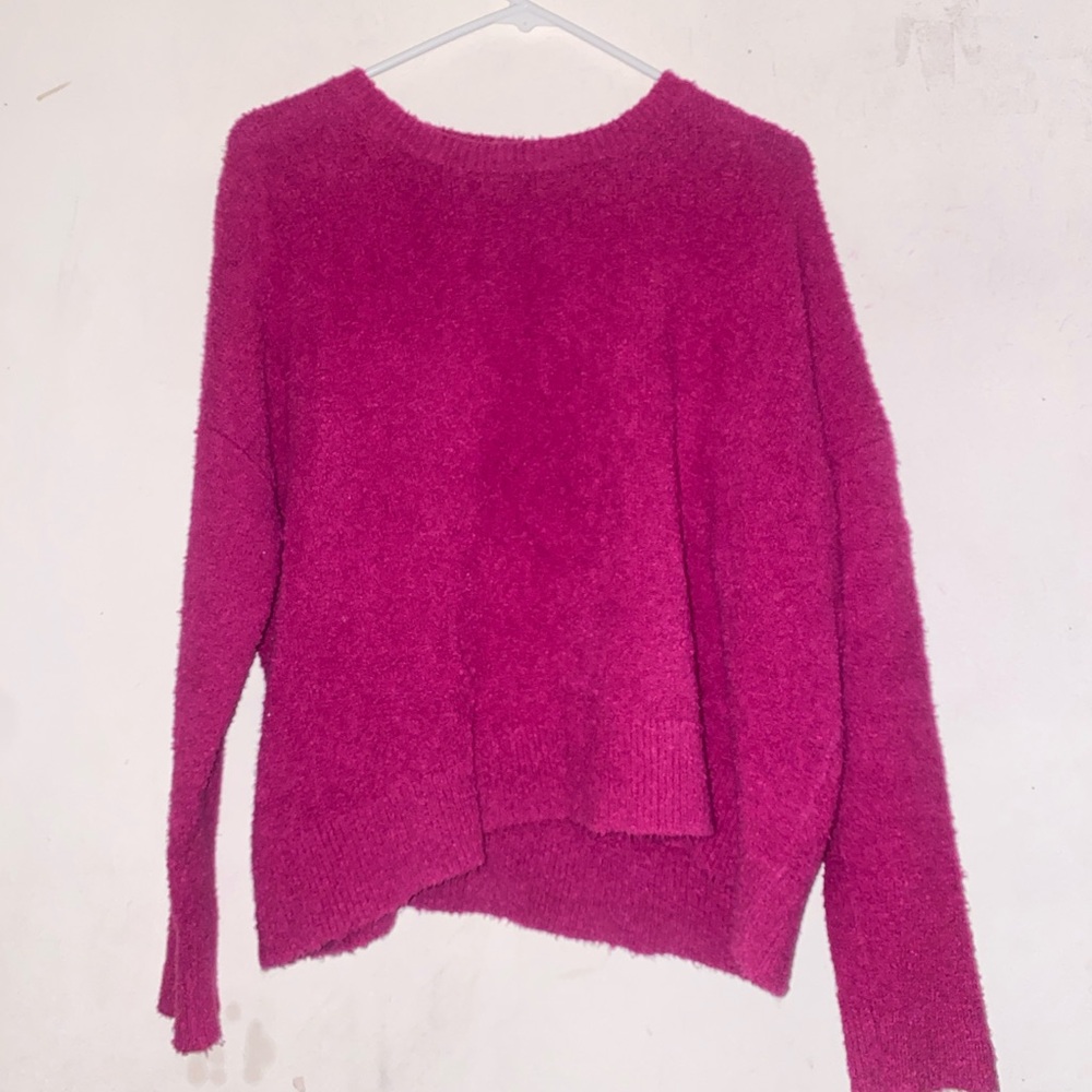 Eileen Fisher round neck  pink sweater medium organic cotton